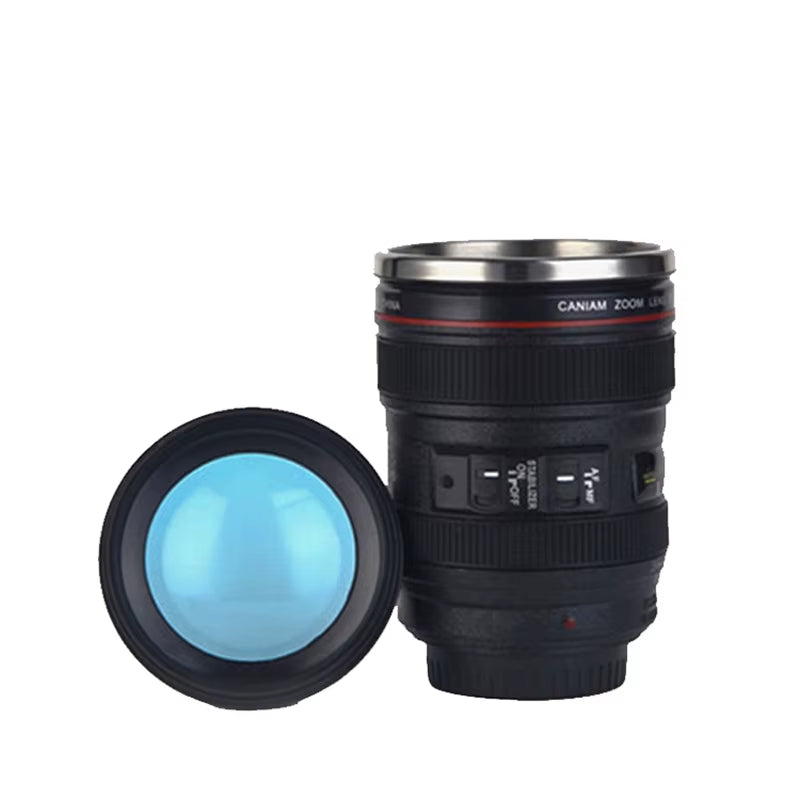 Stainless Steel Camera Ef24-105Mm Coffee Lens Mug White Black Coffee Mugs Unique Cup Gift Coffee Cups Canecas Tazas Vaso Caf