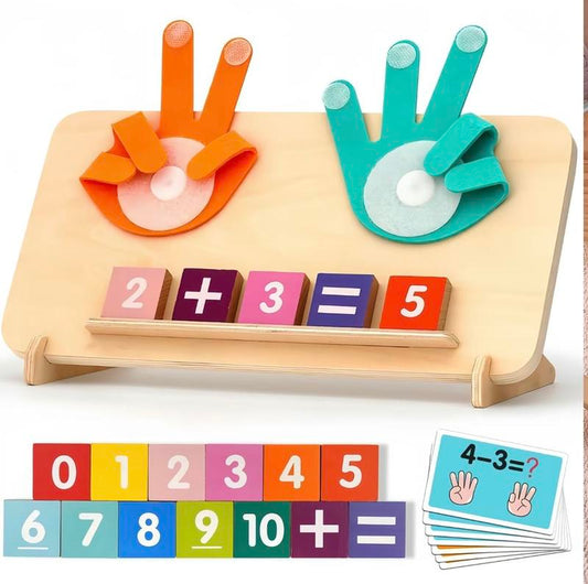 Montessori Math Toys for Kids 2-5, Wooden Number Counting Blocks and Math Learning Kit, Preschool Homeschool Materials for Boys and Girls, Early Educational Manipulatives Board, Perfect Birthday Gift for Children