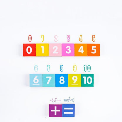 Montessori Math Toys for Kids 2-5, Wooden Number Counting Blocks and Math Learning Kit, Preschool Homeschool Materials for Boys and Girls, Early Educational Manipulatives Board, Perfect Birthday Gift for Children