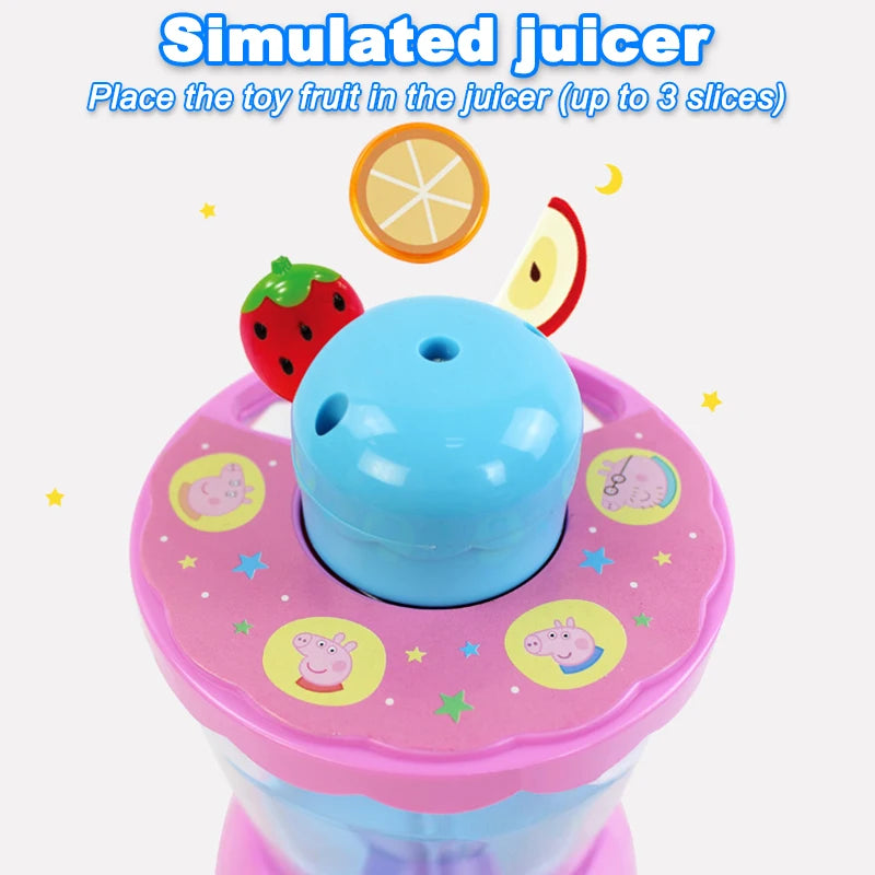 Peppa Pig Simulated Juicer Emulation Blender Toy Kids Playing House Simulation Fruits Simulate Scenarios Toddler Early Tducation