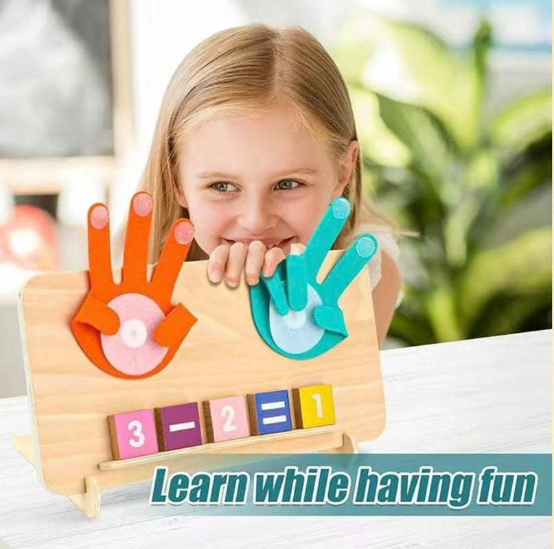Montessori Math Toys for Kids 2-5, Wooden Number Counting Blocks and Math Learning Kit, Preschool Homeschool Materials for Boys and Girls, Early Educational Manipulatives Board, Perfect Birthday Gift for Children