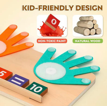 Montessori Math Toys for Kids 2-5, Wooden Number Counting Blocks and Math Learning Kit, Preschool Homeschool Materials for Boys and Girls, Early Educational Manipulatives Board, Perfect Birthday Gift for Children